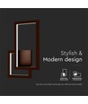20W modern LED vägglampa - Cortenfärgad, 360°, 2400lm, IP20, 3000K, inkl. ljuskälla