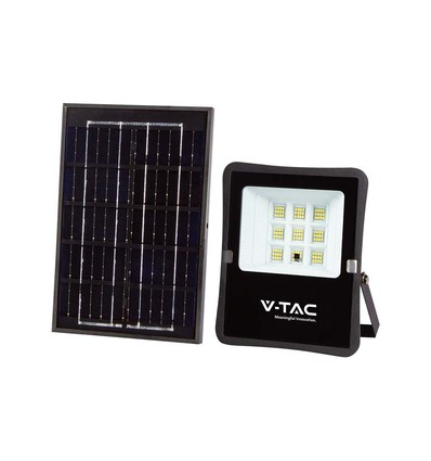 50W LED strålkastare med solcell - 4000K, IP65, inkl. fjärrkontroll och solcellspanel