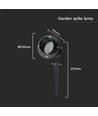 GU10 trädgårdsspot med spett - Svart, aluminium, IP65, utan ljuskälla