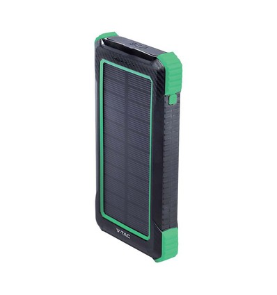 10000mAh Solar Wireless Powerbank, 10W - Svart, aluminium, solcellsladdning