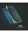 10000mAh Solar Wireless Powerbank, 10W - Svart, aluminium, solcellsladdning