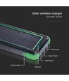 10000mAh Solar Wireless Powerbank, 10W - Svart, aluminium, solcellsladdning