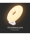 5W WiFi LED Ambiance bordslampa, RGB - Dimbar, Smart Home, USB-C, 360 grader ljus, vit plast