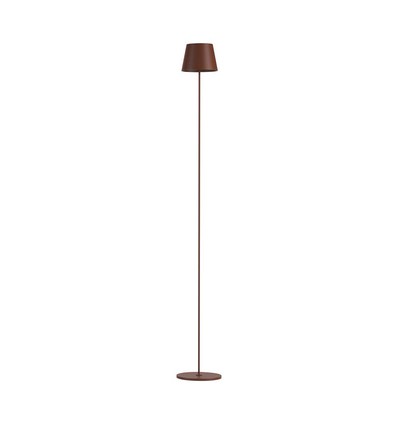 4W LED golvlampa, laddningsbar - IP54, Cortenfärgad, touch dimbar, justerbar höjd 50-130cm, USB-laddning