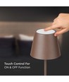 4W LED golvlampa, laddningsbar - IP54, Cortenfärgad, touch dimbar, justerbar höjd 50-130cm, USB-laddning
