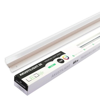 120 cm LED Troldtekt-skena - 35W, Akustilight, infälld, 24V