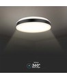 42W LED Designer Lampa - TRIAC Dimbar, 4000K Svart, Rund