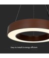50W LED pendellampa TRIAC dimbar 4000K, Cortenfärgad