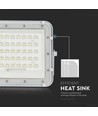 VT LED Solstrålkastare 40W - 6400K, 5000 mAh Batteri, 3m Kabel, Smart IR Fjärrkontroll, Snabbladdning, Vit