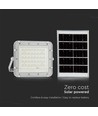 VT LED Solstrålkastare 40W - 6400K, 5000 mAh Batteri, 3m Kabel, Smart IR Fjärrkontroll, Snabbladdning, Vit