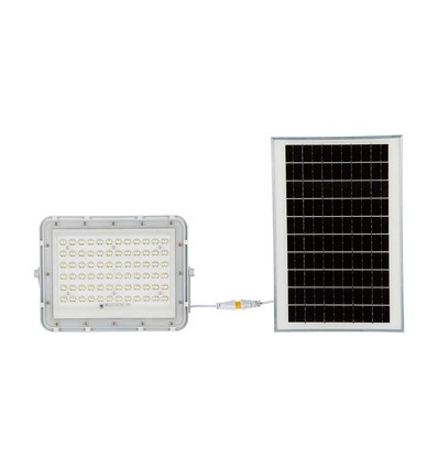 120W Solcells LED strålkastare med 15W panel - 1200lm, IP65, 4000K, inkl. fjärrkontroll och 3m kabel