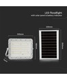 120W Solcells LED strålkastare med 15W panel - 1200lm, IP65, 4000K, inkl. fjärrkontroll och 3m kabel