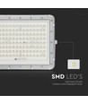 180W LED solcellsstrålkastare, 4000K - Inkl. 20W solcellspanel, IP65, fjärrkontroll, vit