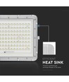 180W LED solcellsstrålkastare, 4000K - Inkl. 20W solcellspanel, IP65, fjärrkontroll, vit
