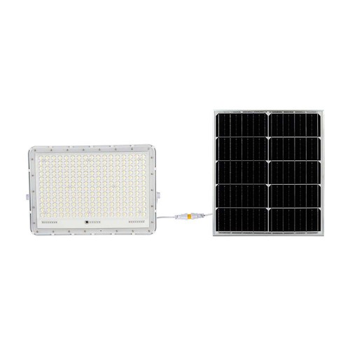 30W Solcells LED strålkastare med fjärrkontroll - 2600lm, IP65, 6400K, inkl. solpanel och batteri