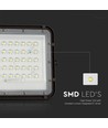 6W Solara LED strålkastare med solcell - IP65, 6400K, inkl. fjärrkontroll och solcellspanel