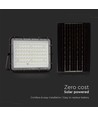 120W Solcells LED strålkastare med panel - 1200lm, IP65, inkl. fjärrkontroll, svart, utomhus