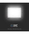 120W Solcells LED strålkastare med panel - 1200lm, IP65, inkl. fjärrkontroll, svart, utomhus