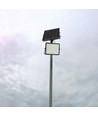 20W solcellsstrålkastare med sensor och fjärrkontroll - 1800lm, IP65, 6400K, svart hölje