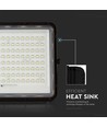 20W solcellsstrålkastare med sensor och fjärrkontroll - 1800lm, IP65, 6400K, svart hölje