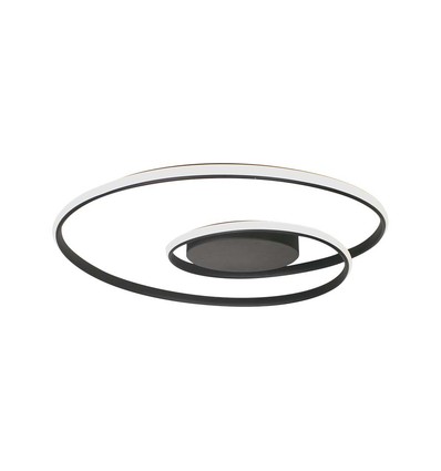 48W LED designer taklampa - 5150lm, Triac dimbar, Ø60cm, svart, 4000K