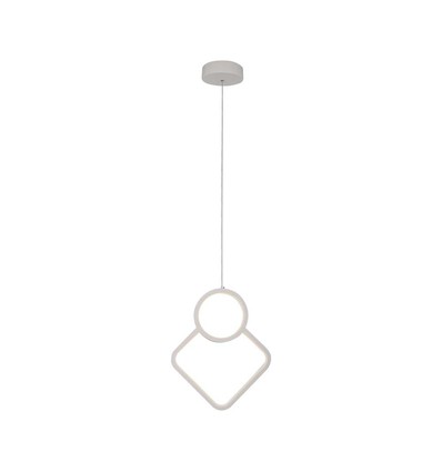 12W vit pendel taklampa - 28x180cm, 4000K, modern romb design, inkl. ljuskälla