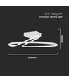 43W LED Designer taklampa, vit rund - 4580lm, Ø52cm, 4000K, elegant design