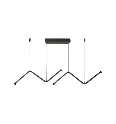 100cm 12W LED pendel - Double zig-zag design, 4000K, svart finish