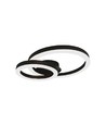 20W LED designer taklampa - Två överlappande ringar, Ø45cm, svart, 3000K, 105lm/W