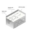 120 cm LED Troldtekt-skena - 35W, Akustilight, infälld, 24V