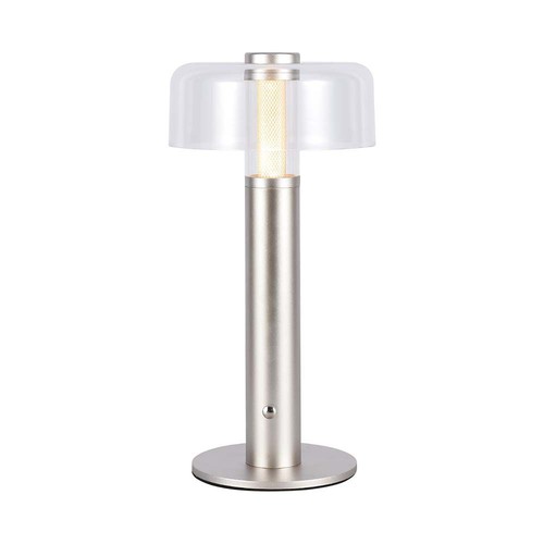 1W uppladdningsbar LED bordslampa, champagne guld - Touch dimbar, USB-C, 3000K, 1800mAh, höjd 30cm