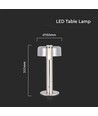 1W uppladdningsbar LED bordslampa, champagne guld - Touch dimbar, USB-C, 3000K, 1800mAh, höjd 30cm