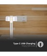 1W uppladdningsbar LED bordslampa, champagne guld - Touch dimbar, USB-C, 3000K, 1800mAh, höjd 30cm