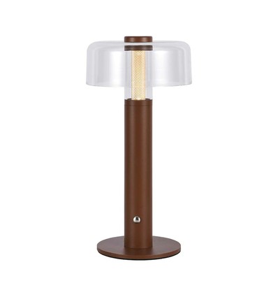 1W uppladdningsbar LED bordslampa, sandbrun - Touch dimbar, 3000K, USB-C, 150x300mm