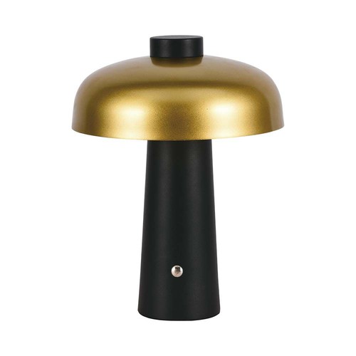 3W uppladdningsbar LED bordslampa - Touch dimbar, 3-i-1 CCT, guld/svart, inkl. USB-kabel