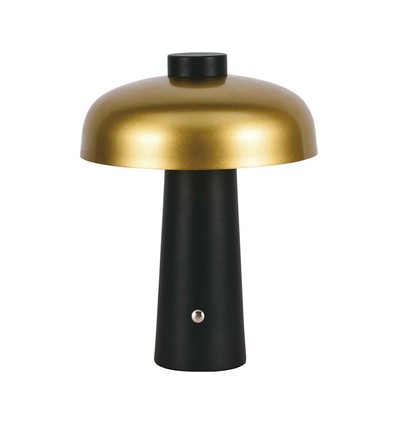 3W uppladdningsbar LED bordslampa - Touch dimbar, 3-i-1 CCT, guld/svart, inkl. USB-kabel