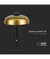 3W uppladdningsbar LED bordslampa - Touch dimbar, 3-i-1 CCT, guld/svart, inkl. USB-kabel