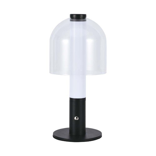 2W LED bordslampa, uppladdningsbar - Touch dimbar, 3-i-1 CCT, svart, USB, inkl. batteri