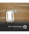 1W uppladdningsbar LED bordslampa, touch dimbar - 3-i-1 CCT, French Gold, 1800mAh batteri, höjd 19cm