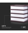 8W LED vägglampa, brun - IP65, 4000K, fyrkantig, utomhus