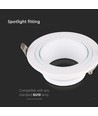 GU10 infälld spotlight Djup - Rund, vit, Ø8,75cm, djup design, bländfri