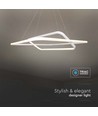 60x60cm 48W LED pendel, dimbar - 5150lm, vit, aluminium, IP20 inomhus