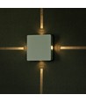 4W kvadratisk LED vägglampa - IP65, vit, 3000K, 428lm