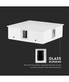 4W kvadratisk LED vägglampa - IP65, vit, 4000K, 428lm