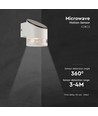 1W Solcells vägglampa med sensor - 3000K, IP54, rörelsesensor, varmvit