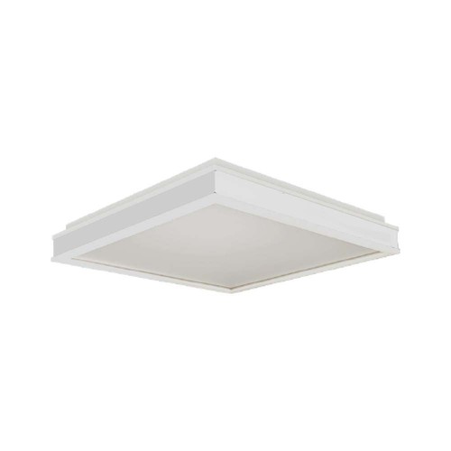 48W dimbar LED designer taklampa - Fyrkantig, vit, IP44, 420x420mm, 4000K