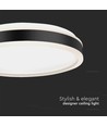18W LED designer taklampa - Svart, Ø35cm, 4000K, 1280lm, IP20
