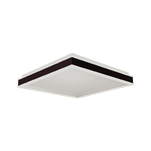 24W Fyrkantig LED designer taklampa - 2450lm, 45x45cm, svart kant, 4000K, IP20