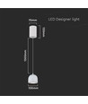 LED hänglampa Ø100 - 3000K, ljus vit, hus