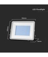 200W LED strålkastare, Samsung LED chip - 185lm/W, IP65, 4000K, svart, 5 års garanti